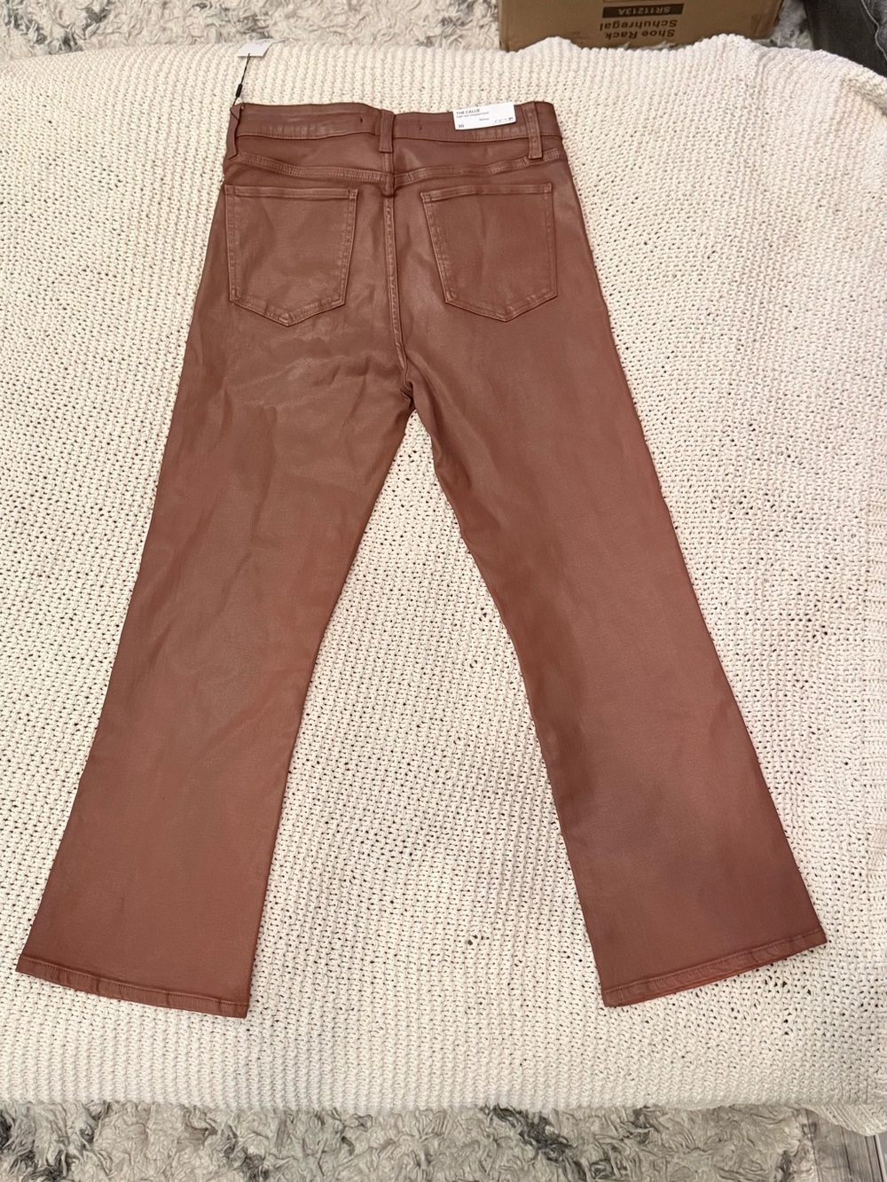 NWT Joe's Jeans The Callie high rise cropped boot coated denim Jeans in Brown - Picture 3 of 4